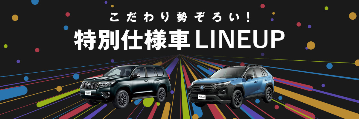 こだわり勢ぞろい！特別仕様車LINEUP