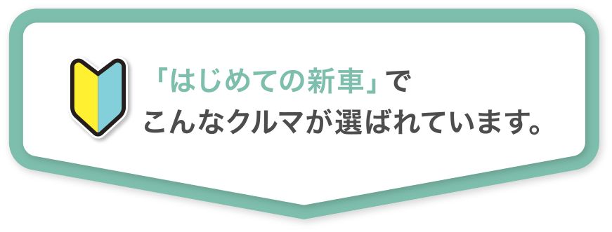 「はじめての新車」でこんなクルマが選ばれています。